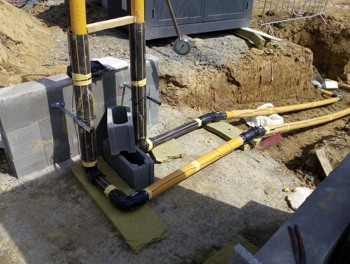 Plynovodní potrubí u měření s HUP